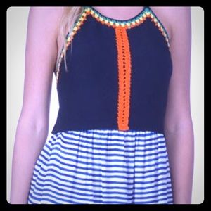 SPERRY halter crochet top summer dress